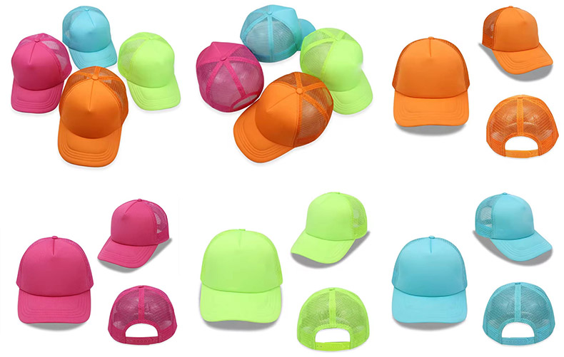 Solid color mesh trucker cap