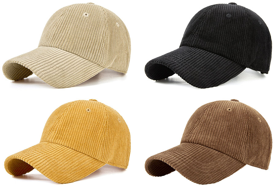 corduroy baseball caps