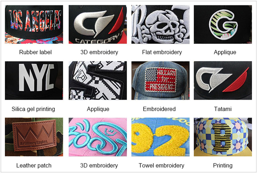 embroidered caps