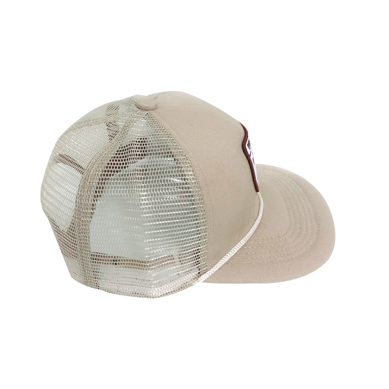 patch and rope trucker hat